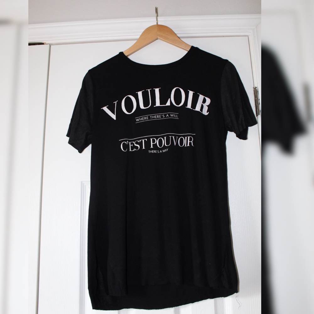 French Black Fitted Tshirt